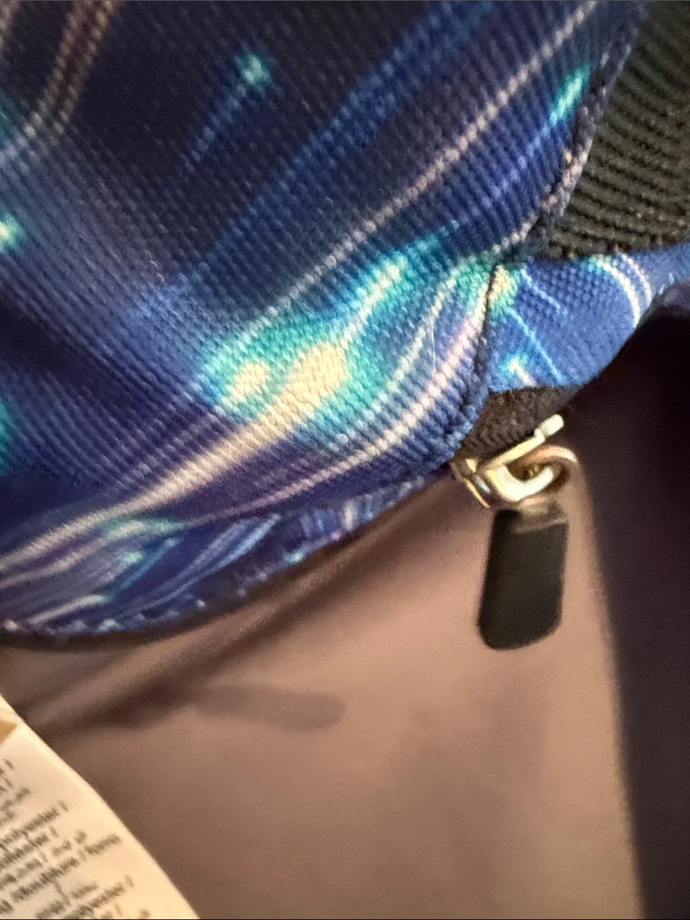 Pottery Barn Teen Blue Burst Pattern Backpack with Front Bungee